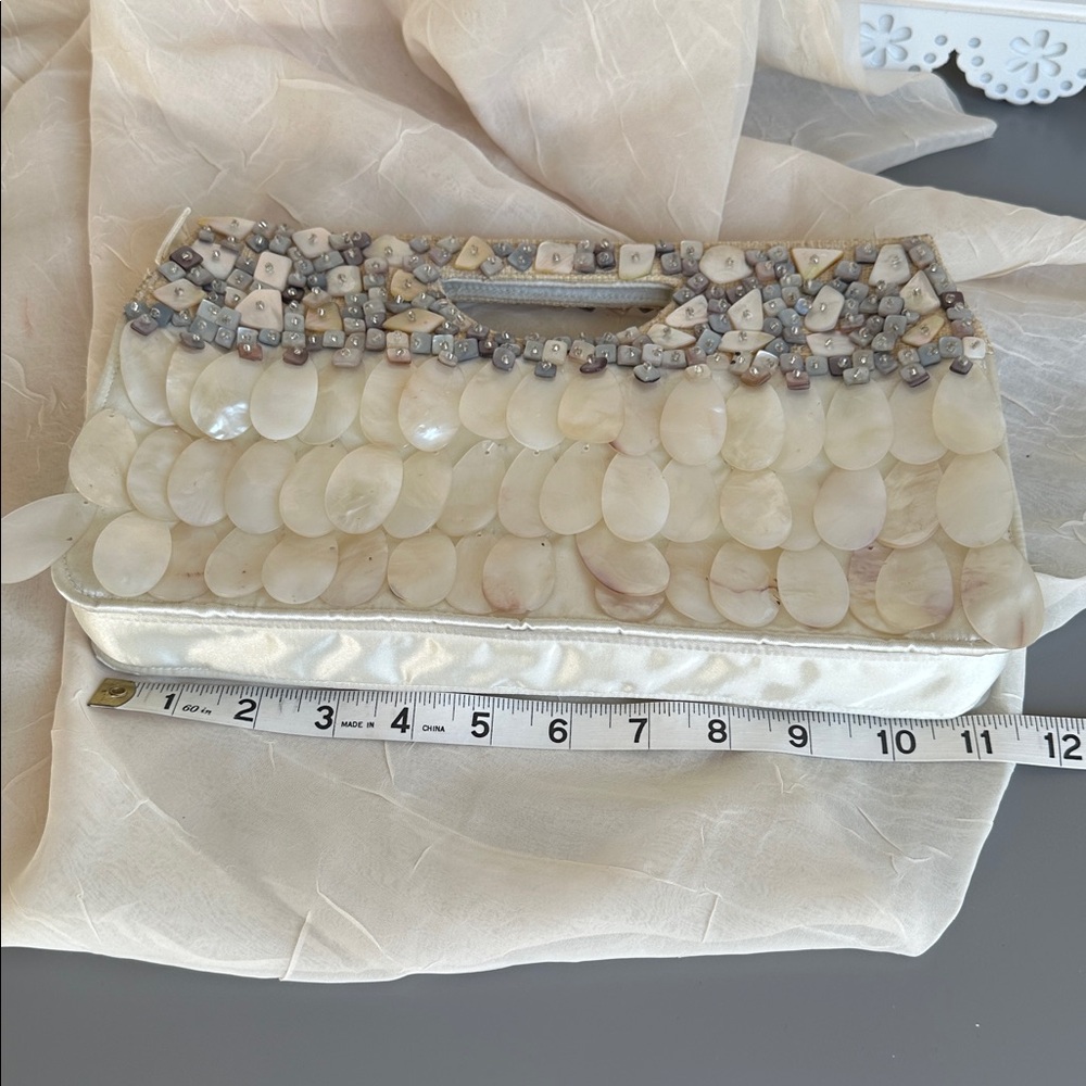 Genuine mother of pearl hand bag purse - Picture 6 of 11